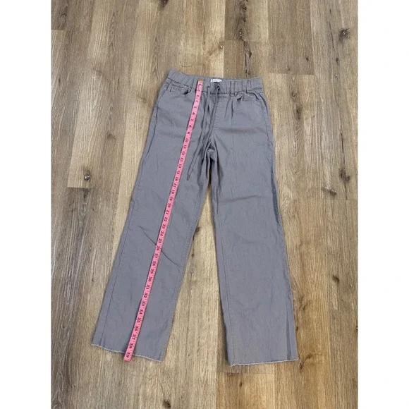 Sincerely Jules Womens Grey Wide Leg Drawstring Pants Raw Hem Size S J22937C93 - Picture 6 of 10